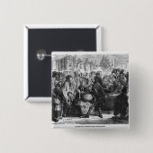 De Goose Club Vierkante Button 5,1 Cm (Voorkant /achterkant)