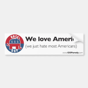 De GOP houdt van Amerika Bumpersticker