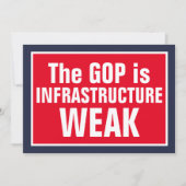 De GOP infrastructuur is zwak Vote Blue Kaart (Voorkant)