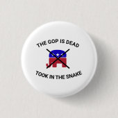 De GOP is een dood T-shirt Ronde Button 3,2 Cm (Voorkant)