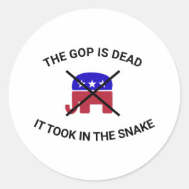 De GOP is een dood T-shirt Ronde Sticker