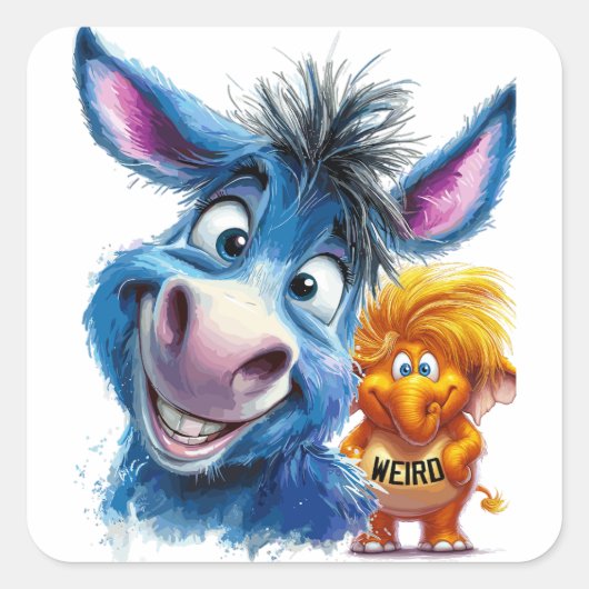 De GOP is raar, volgens Tim Walz Vierkante Sticker (Voorkant)