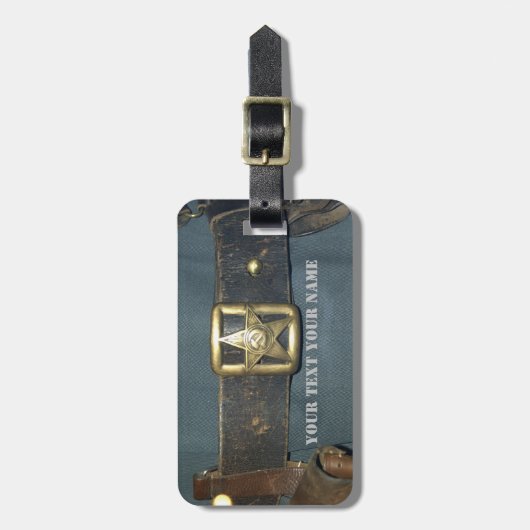 De gordel van de ambtenaar van het rode leger van  bagagelabel (Voorkant verticaal)