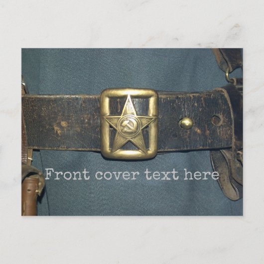 De gordel van de ambtenaar van het rode leger van  briefkaart (Voorkant)