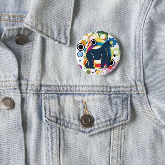 De Gorilla-Button Ronde Button 5,7 Cm (In situ)