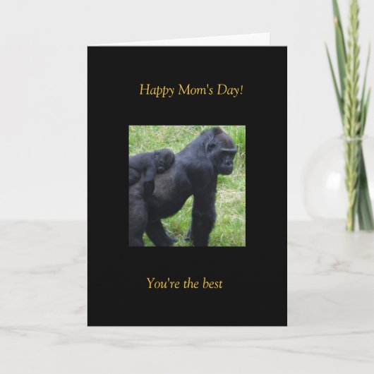 De Gorilla van de Dag van het gelukkige Mamma Kaart (Voorkant)