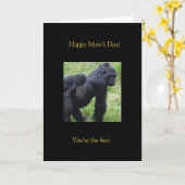 De Gorilla van de Dag van het gelukkige Mamma Kaart (Gele Bloem)