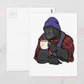 De Gorilla van Hipster Briefkaart (Voorkant / Achterkant)