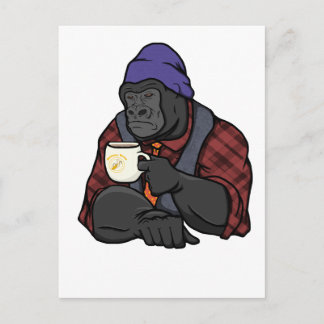 De Gorilla van Hipster Briefkaart