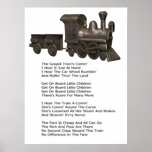 DE GOSPELTRAIN-POSTER-MET SONG-LYRICS POSTER