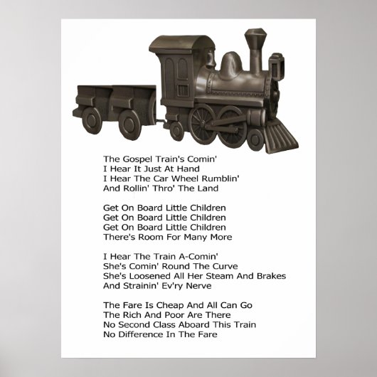 DE GOSPELTRAIN-POSTER-MET SONG-LYRICS POSTER (Voorkant)