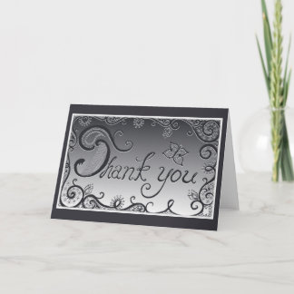 De gothic dankt u kaardt; -) bedankkaart