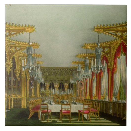 De Gothic Dining Room in Carlton House van Pyne Tegeltje (Voorkant)