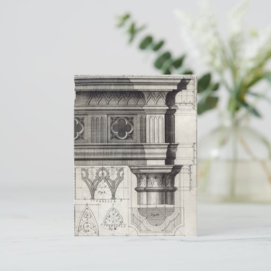 De Gothic Entablatation Briefkaart (Staand voorkant)