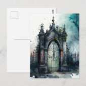De gotische begraafplaats hek serie ontwerp 11 briefkaart (Voorkant / Achterkant)