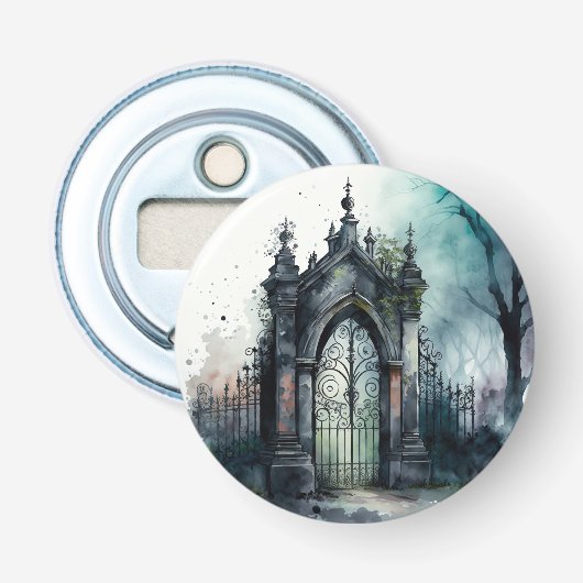 De gotische begraafplaats hek serie ontwerp 11 button flesopener (Voorkant)