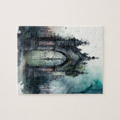 De gotische begraafplaats hek serie ontwerp 11 legpuzzel (Horizontaal)