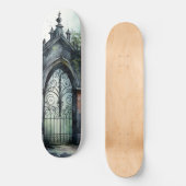 De gotische begraafplaats hek serie ontwerp 11 persoonlijk skateboard (Voorkant)