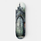 De gotische begraafplaats hek serie ontwerp 11 persoonlijk skateboard (Voorkant)