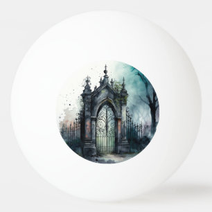 De gotische begraafplaats hek serie ontwerp 11 pingpongbal