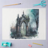 De gotische begraafplaats hek serie ontwerp 11 tissuepapier (Craft)