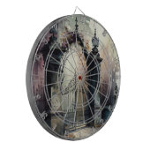 De gotische begraafplaats hek serie ontwerp 12 dartbord (Voorkant Links)