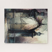 De gotische begraafplaats hek serie ontwerp 12 legpuzzel (Horizontaal)