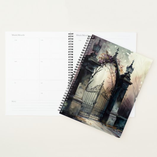 De gotische begraafplaats hek serie ontwerp 12 planner (Display)
