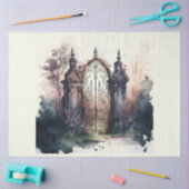 De gotische begraafplaats hek serie ontwerp 3 tissuepapier (Craft)