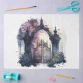 De gotische begraafplaats hek serie ontwerp 9 tissuepapier (Craft)