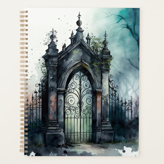 De gotische begraafplaats poort serie ontwerp 11 planner (Voorkant)