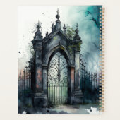 De gotische begraafplaats poort serie ontwerp 11 planner (Achterkant)