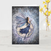 De gotische Blauwe Spatie ~ van de Kaart van de (Gele Bloem)