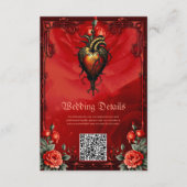 De gotische elegantie van het hart informatiekaartje (Voorkant)