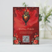 De gotische elegantie van het hart informatiekaartje (Staand voorkant)