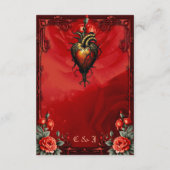 De gotische elegantie van het hart informatiekaartje (Achterkant)