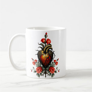 De gotische elegantie van het hart koffiemok
