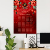 De gotische elegantie van het hart poster (Thuiskantoor)
