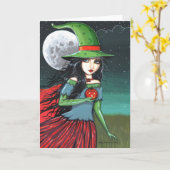 De gotische Kaart van de Heks van Halloween door (Gele Bloem)