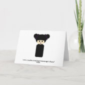 De gotische Kaart van de Verjaardag Kokeshi (Achterkant)