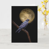 De gotische Kaart van Halloween van de Raaf (Gele Bloem)