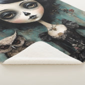 De Gotische Pop en Haar Huisdier Uil Sherpa Deken (3/4)