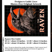 De gotische raaf & maan illustratie ET3 decoupage Tissuepapier