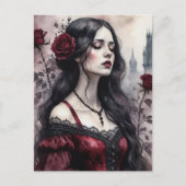 De gotische vrouw briefkaart (Voorkant)