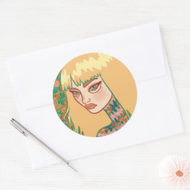 De Gotische Vrouw Ronde Sticker