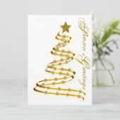 De goudboom van het seizoen sterft Abstract overzi Feestdagenkaart (Staand voorkant)