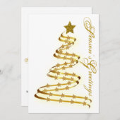 De goudboom van het seizoen sterft Abstract overzi Feestdagenkaart (Voorkant / Achterkant)