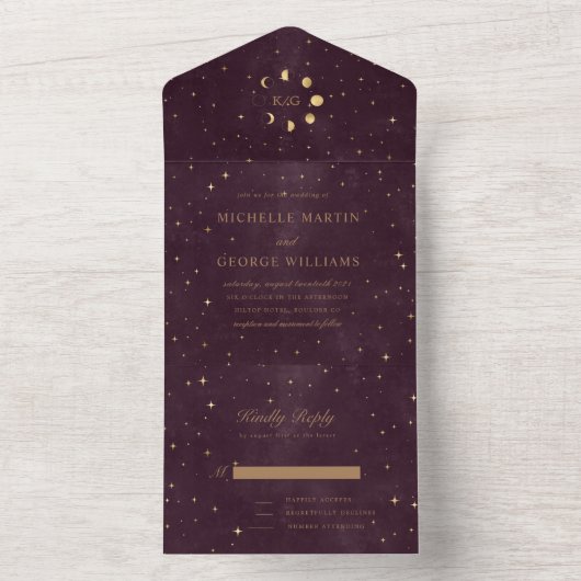 de goudbruiloft van hemels in één uitnodiging (Binnen)