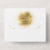 de goudbruiloft van hemels in één uitnodiging (Achterkant)