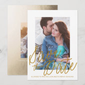 DE GOUDE TEKST BEWAREN DE DATUM sparen de Kaart va (Voorkant / Achterkant)